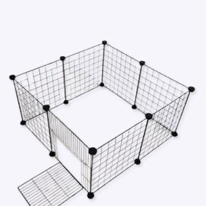 Parc pour chien pliable en métal avec barrières en fer