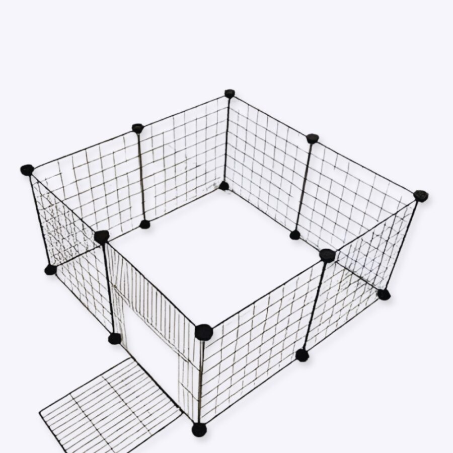 Parc pour chien pliable en métal avec barrières en fer