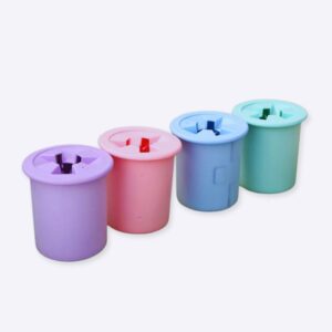 Accessoires de nettoyage des pattes pour animal de 4 couleur : rose, vert, bleu et violet