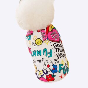 Une doudoune graffiti blanche pour chien